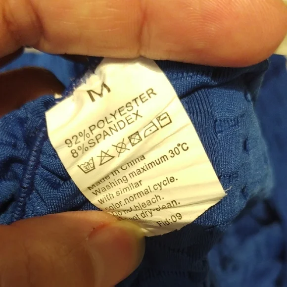 SHEIN Blue Textured Leggings - Picture 5 of 10